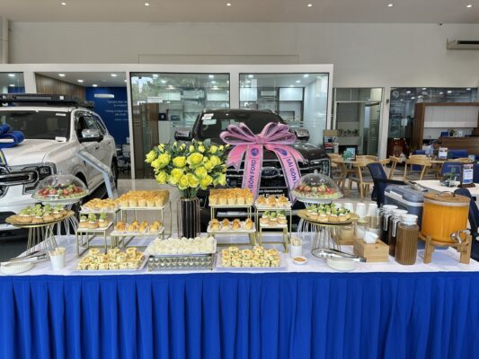 setup teabreak họp công ty