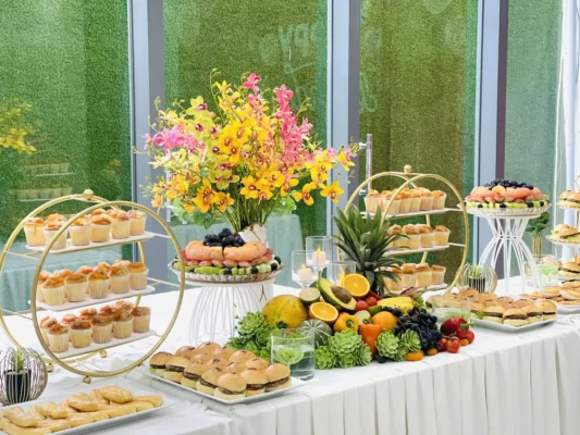 Setup tiệc teabreak Quận Tân Phú sang trọng và gọn gàng